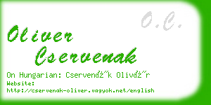 oliver cservenak business card